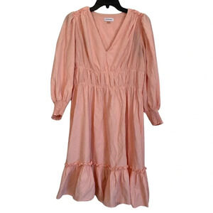 Calvin Klein Women's V-Neck Dress with Tiered Smocking